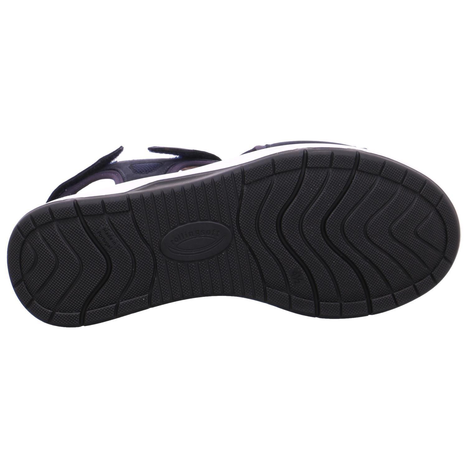 GABOR Comfort-Sandalette Blau Leder mit Wechselfussbett