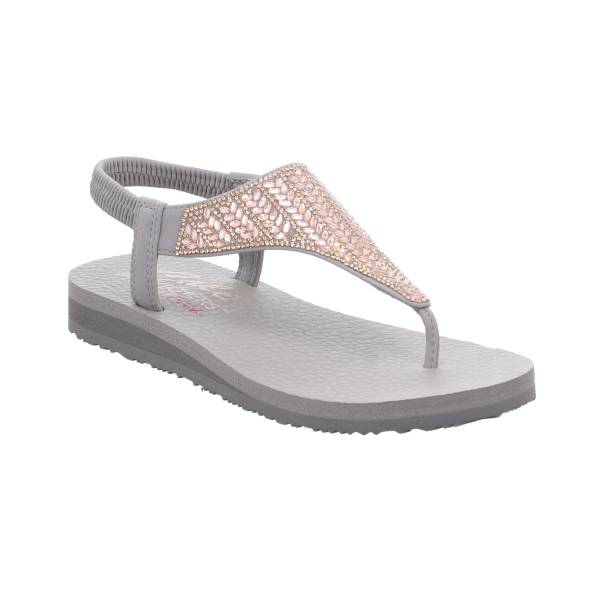 Bild 1 - SKECHERS Sandalette Taupe Lederimitat Ja