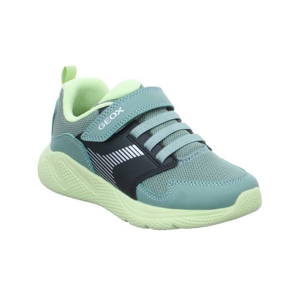 Bild 1 - GEOX Kleinkinder-Halbschuh Klett Grün Leder Sneaker