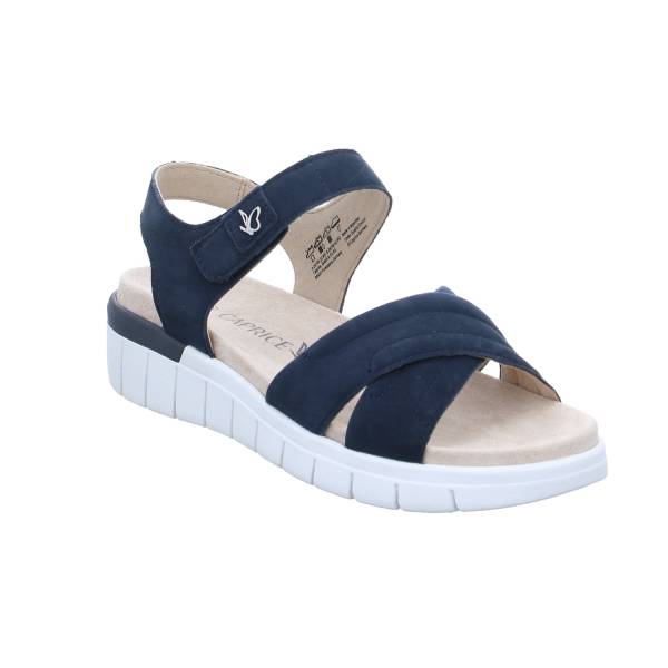 Bild 1 - CAPRICE Comfort-Sandalette Blau Leder mit Wechselfussbett waschbar