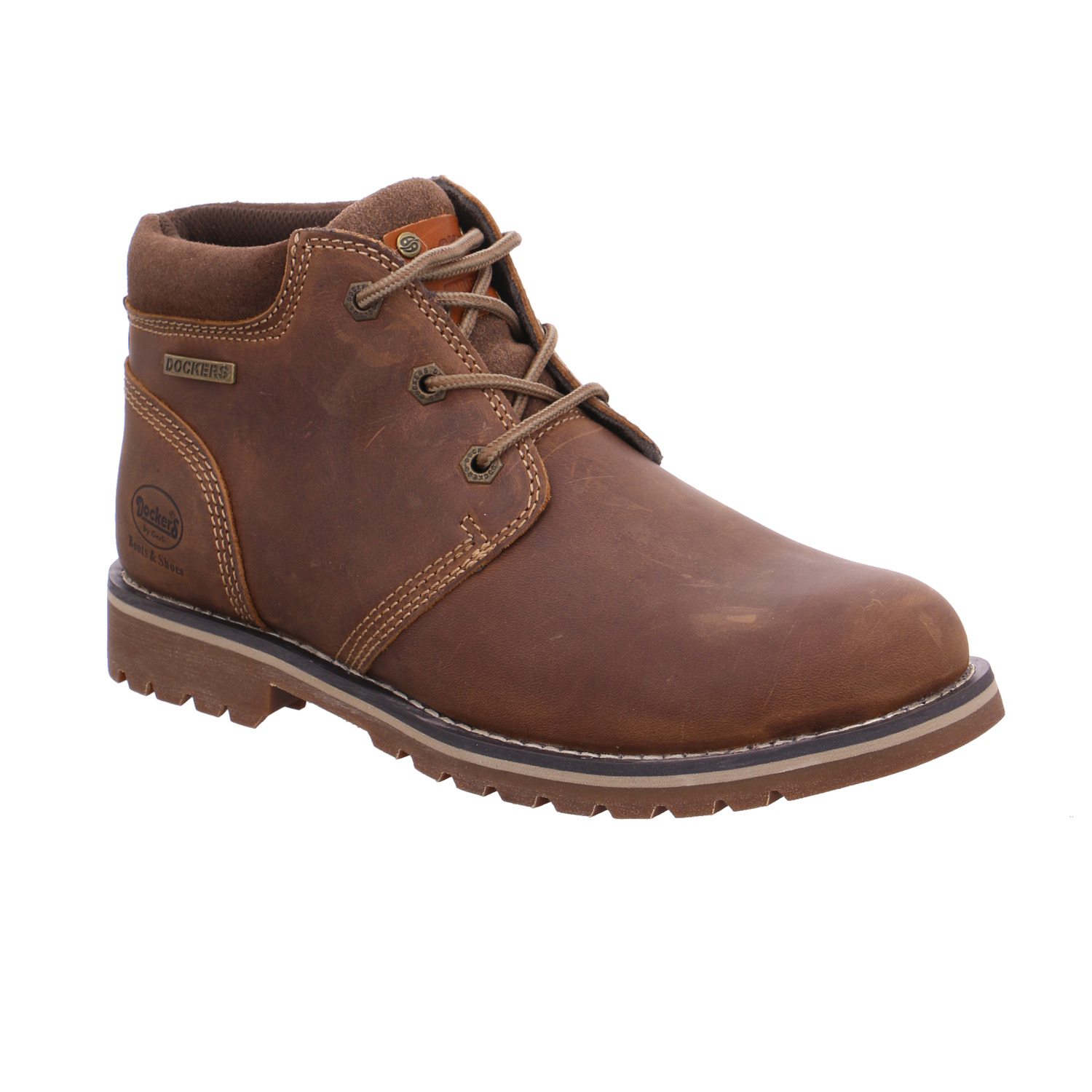 DOCKERS Boots Braun Leder