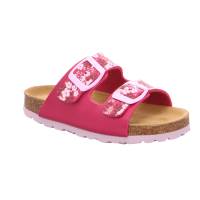 BIOLife Kinder-Pantolette Dunkelrot Lederimitat Unisex