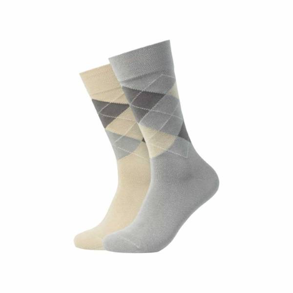 Bild 1 - CAMANO Freizeitsocken Hellgrau Textil 2-ER Pack