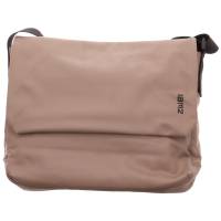 ZWEI Umhänge- / Schultertasche klein Taupe Lederimitat