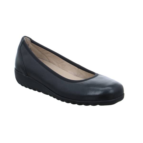 Bild 1 - CAPRICE Comfort-Ballerina Schwarz Leder mit Wechselfussbett