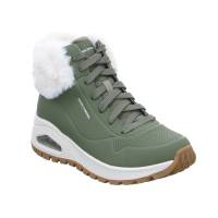 SKECHERS Boot Olive Lederimitat