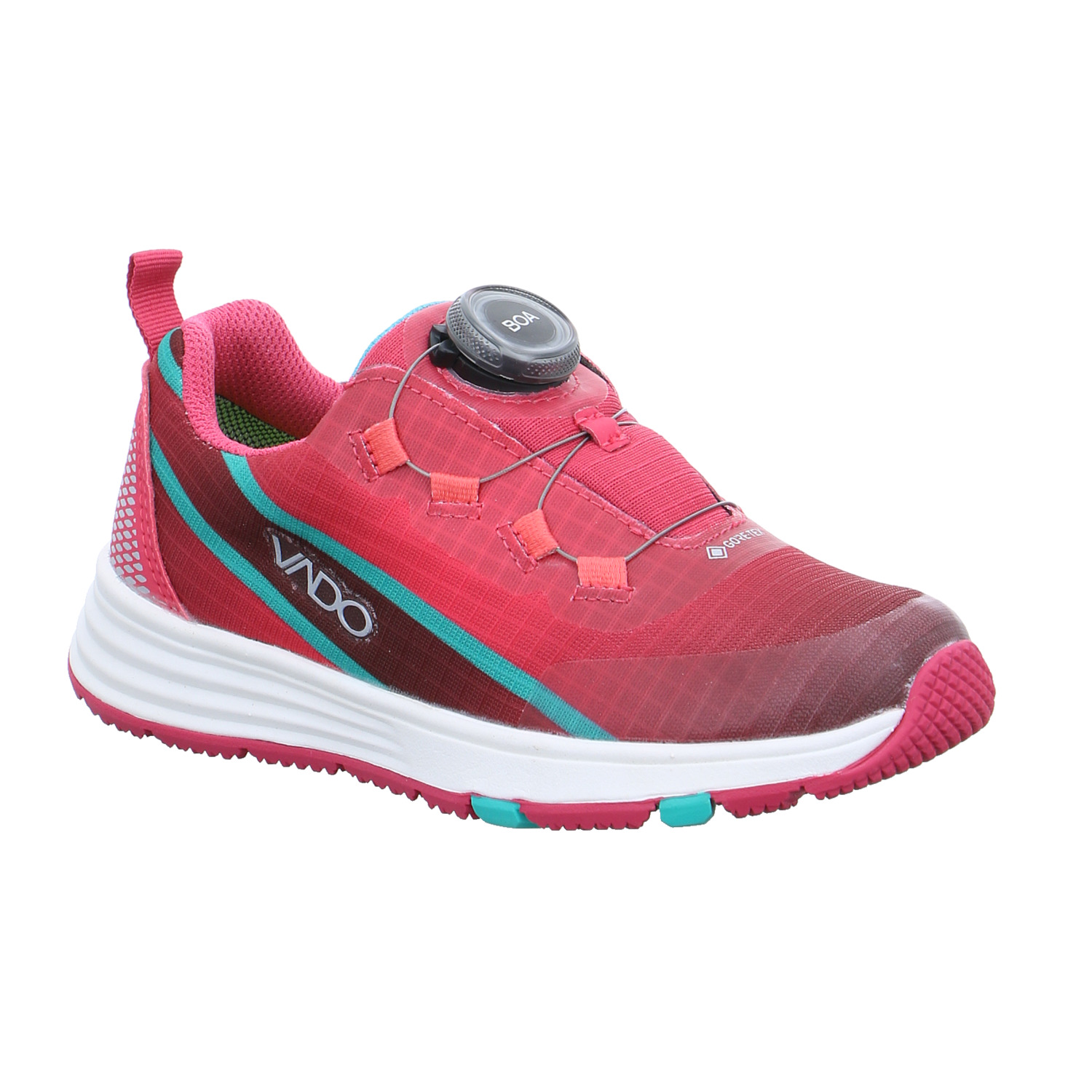VADO Kleinkinder-Halbschuh Klett Pink Textil Sneaker Outdoor