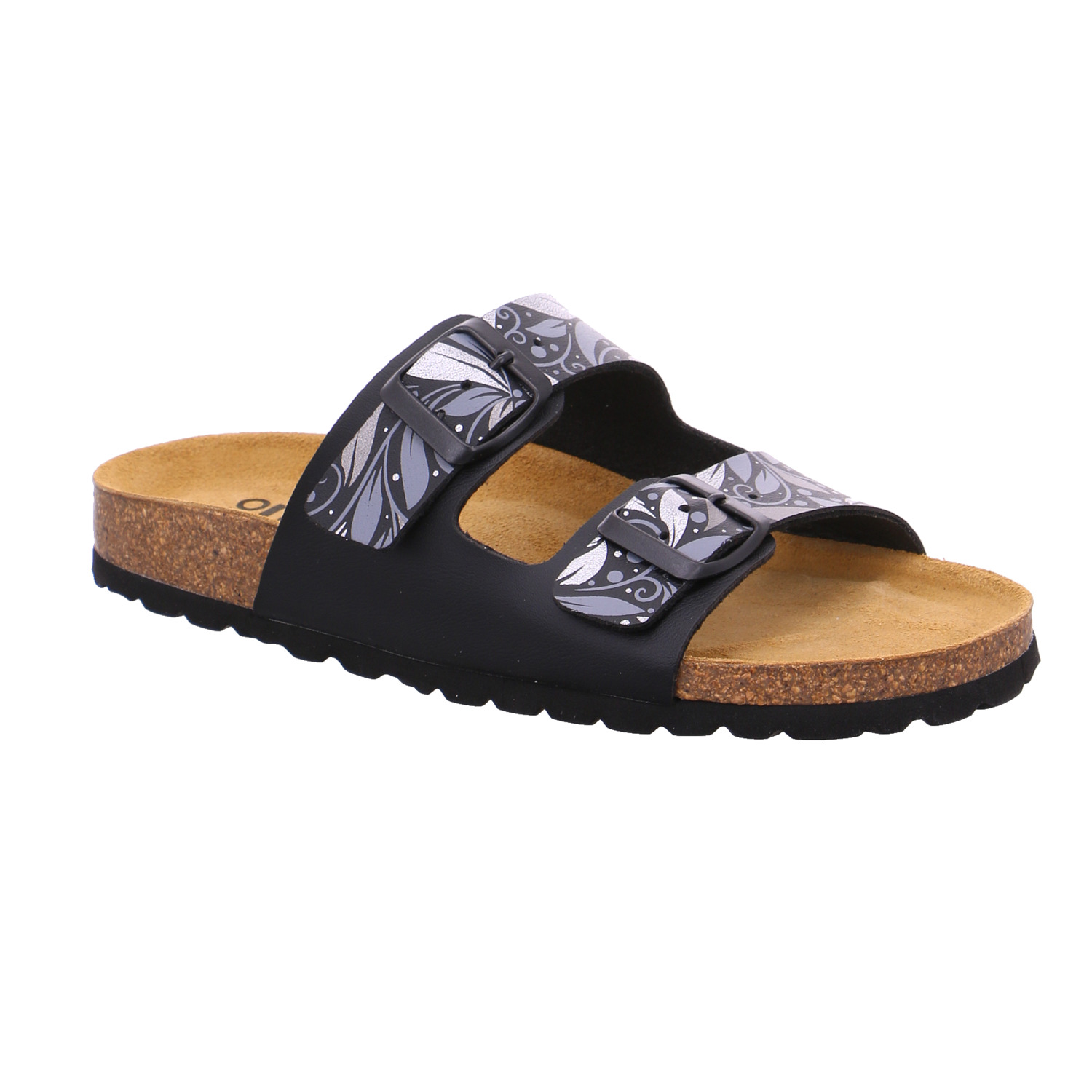 BIOLIFE Pantolette Schwarz Lederimitat