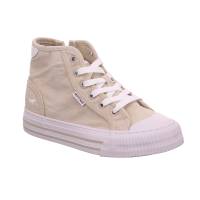MUSTANG Mid Cut Sneaker Beige Textil