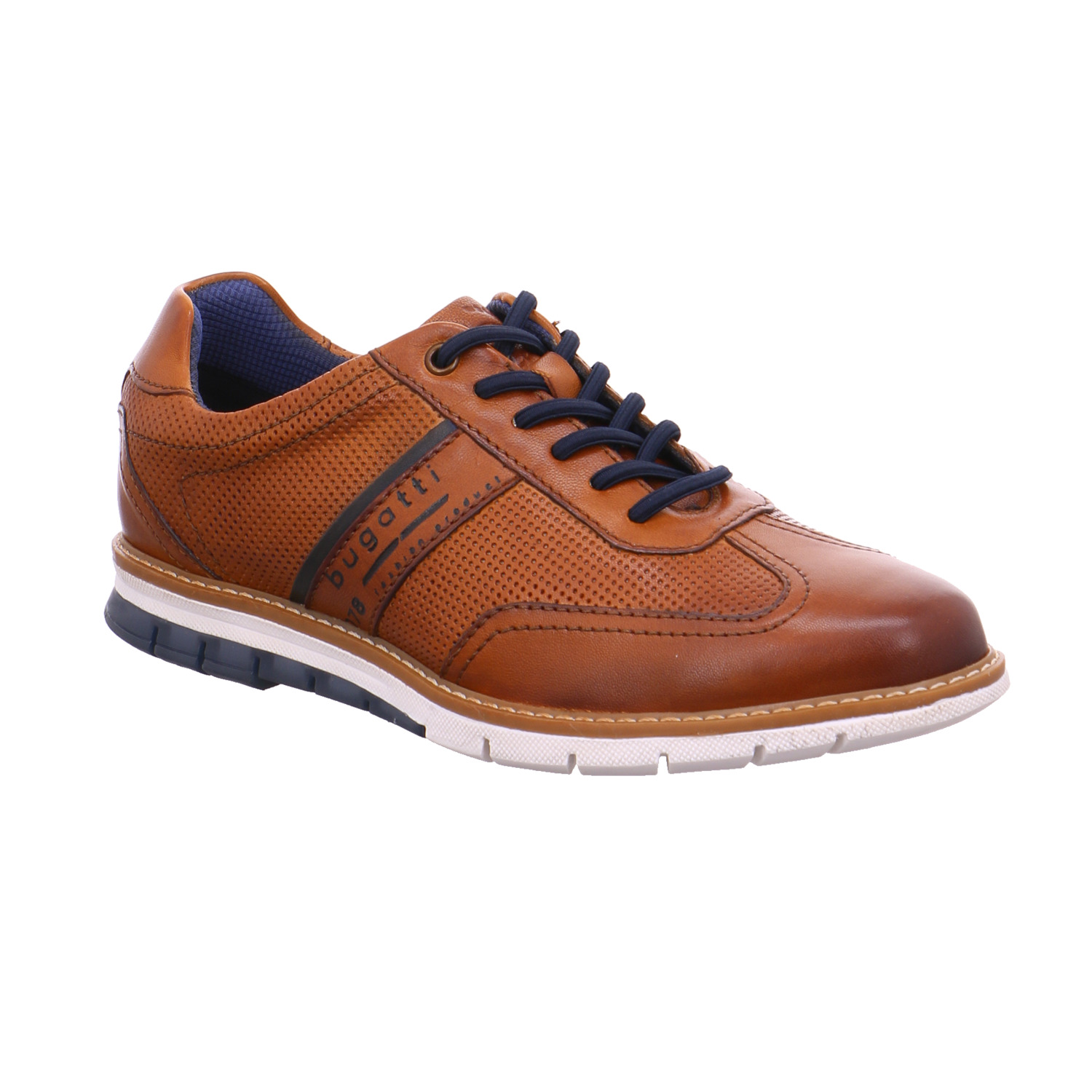 BUGATTI SHOES Halbschuhe Sneaker Beige Leder