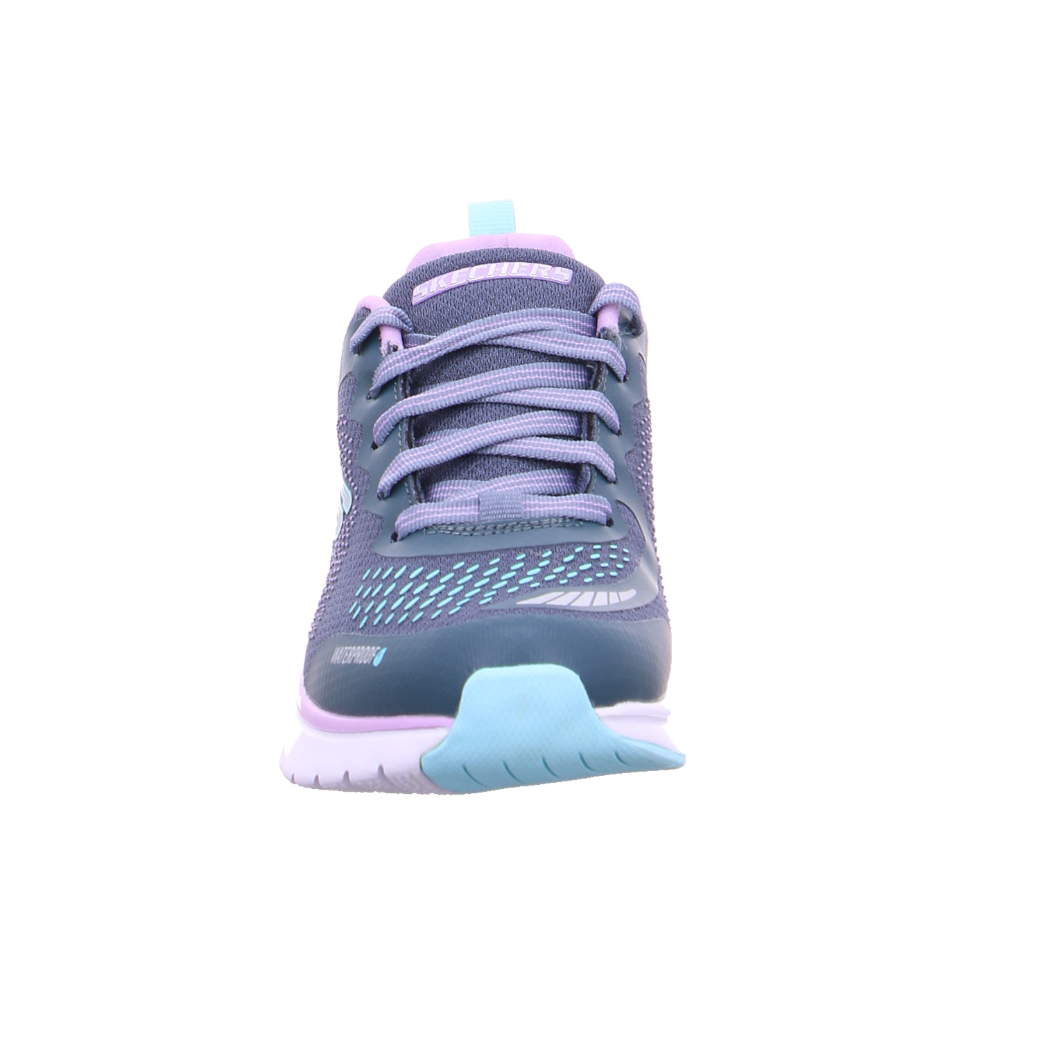 SKECHERS Mädchen-Halbschuh Binder Silber Textil Sneaker Waterproof NV9665