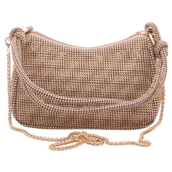 Bild 2 - LA STRADA Clutch / Abendtasche Beige Textil