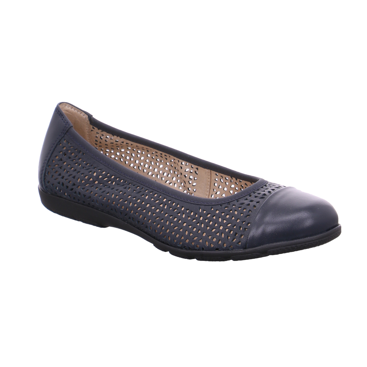 CAPRICE Comfort-Slipper Blau Leder
