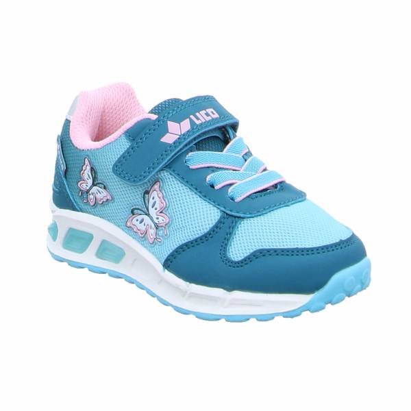 Bild 1 - LICO Kleinkinder-Halbschuh Klett Petrol Recycelte Materialien Blinki