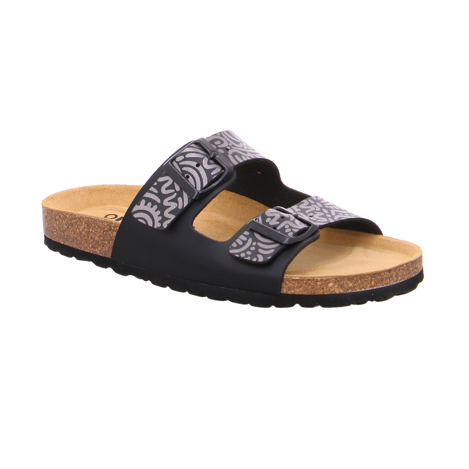 BIOLIFE Pantolette Schwarz Lederimitat