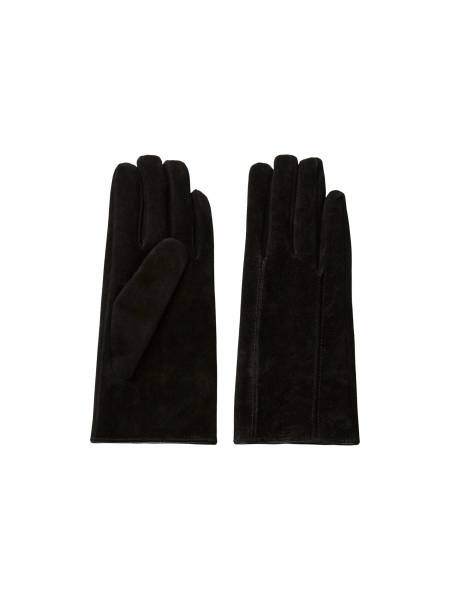 Bild 1 - PIECES Handschuh Schwarz Leder Damen