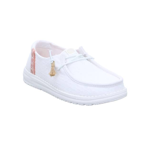 Bild 1 - HEY DUDE Sneaker Weiss Textil mit Wechselfussbett