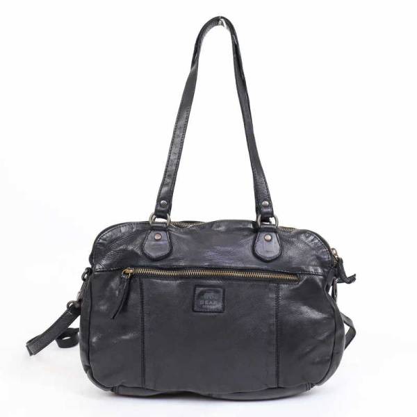 Bild 1 - BEAR DESIGN Umhängetasche Schwarz Leder