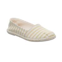 SCHUHENGEL Espadrille Gelb Textil mit Lederdecksohle