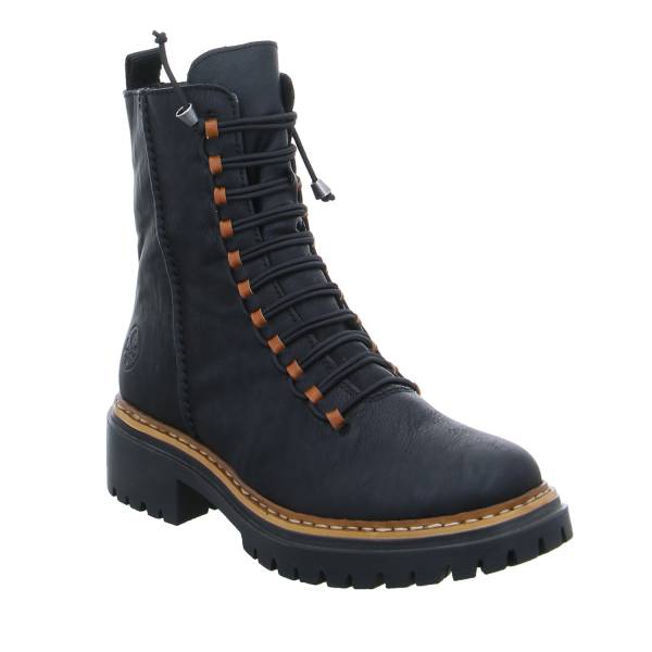 Bild 1 - RIEKER Boot Schwarz Lederimitat mit Tex-Membrane