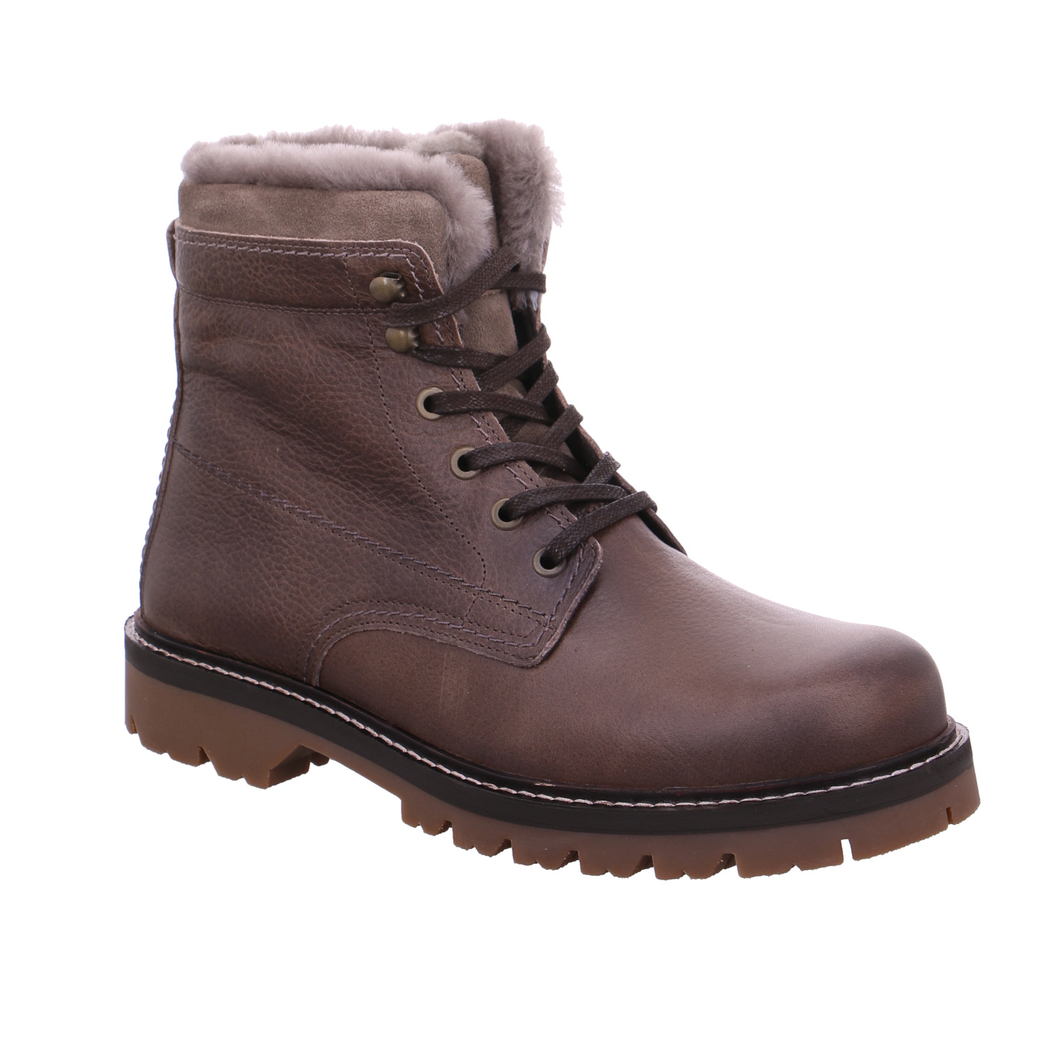 SCHUHENGEL Winter-Boots Taupe Leder