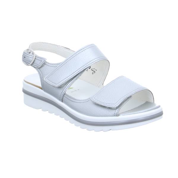 Bild 1 - WALDLÄUFER Comfort-Sandalette Silber Leder mit Wechselfussbett