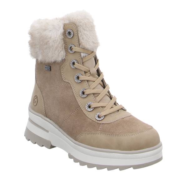 Bild 1 - REMONTE Comfort-Snowboot Beige Leder mit TEX Membrane