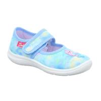 Bild 1 - BECK Kinder-Hausschuh Hellblau Textil schmaler Mädchenhausschuh Bild 1 - BECK Kinder-Hausschuh Hellblau Textil schmaler Mädchenhausschuh