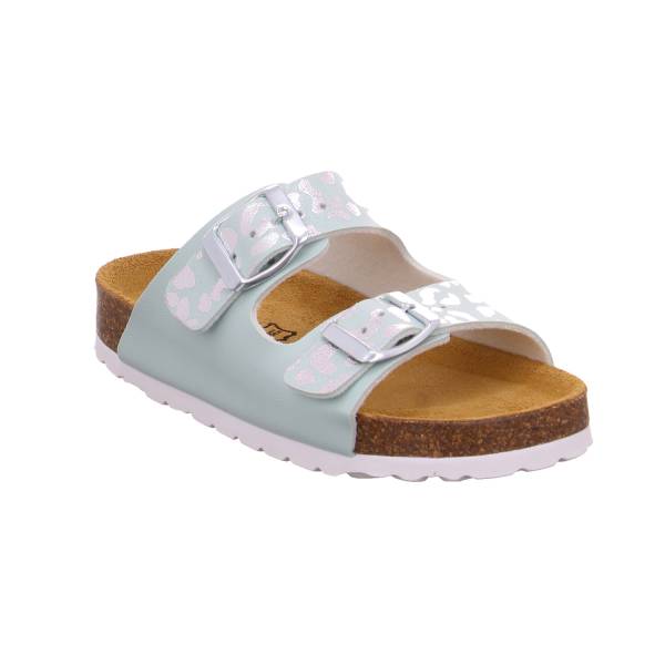 Bild 1 - BIOLIFE Kinder-Pantolette Pastelgrün Lederimitat Unisex