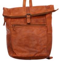 BEAR DESIGN Rucksack Cognac Leder mit Laptopfach