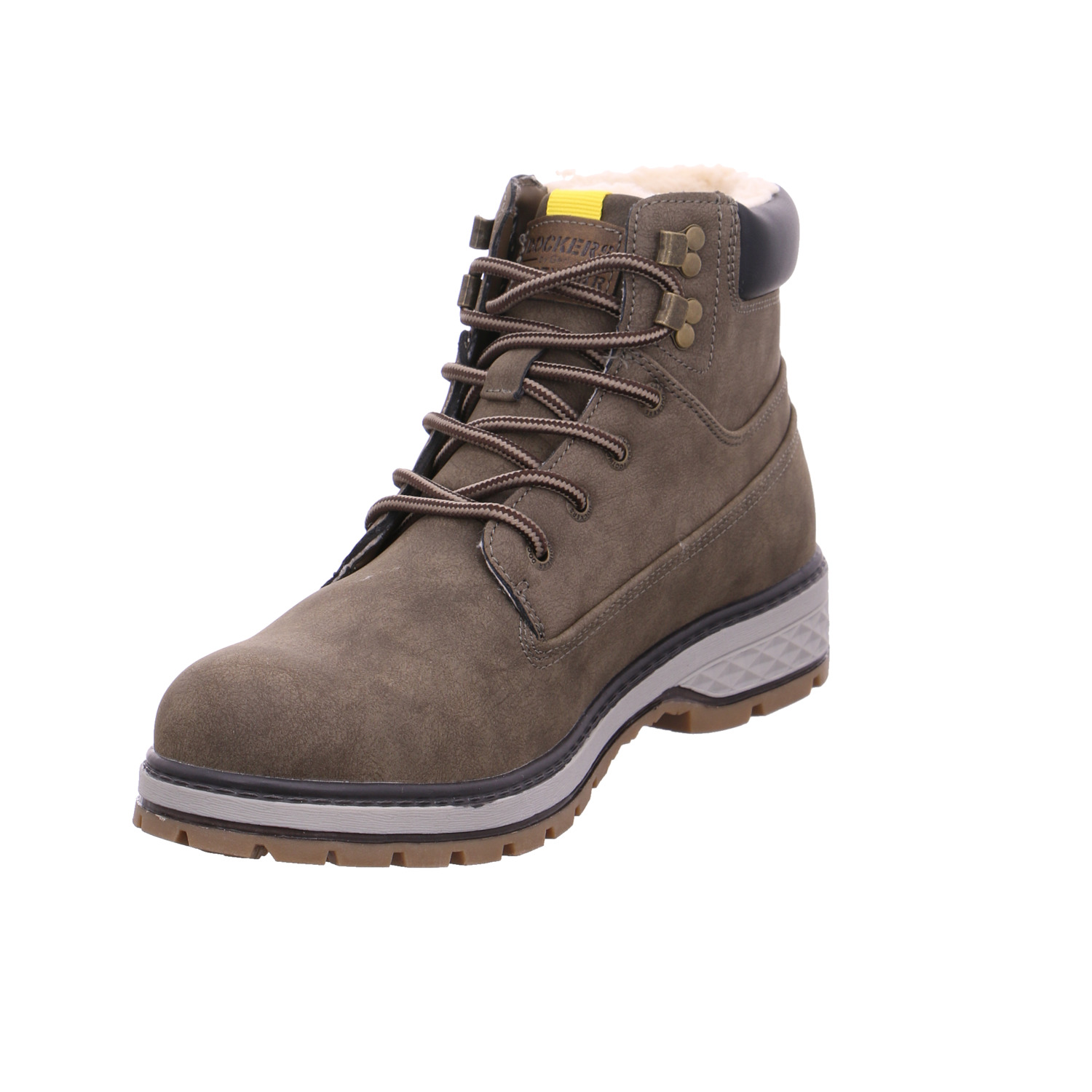 DOCKERS Winter-Boots Khaki Lederimitat FN6967