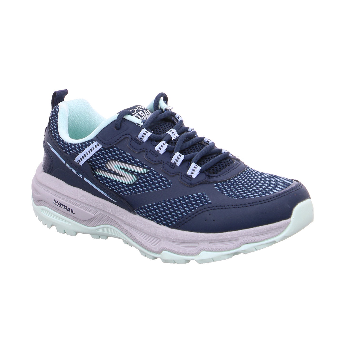 SKECHERS Sneaker Blau Textil Wasserfest