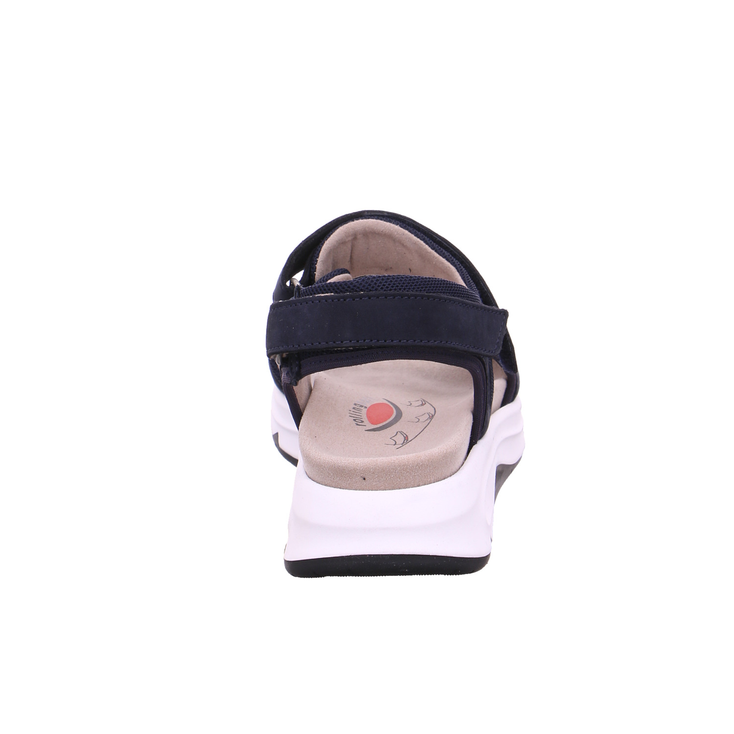 GABOR Comfort-Sandalette Blau Leder mit Wechselfussbett
