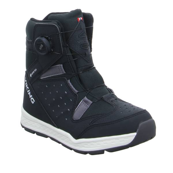 Bild 1 - VIKING Jungen- Snowboot Membran Schwarz Textil Unisex Schneestiefel