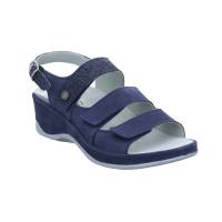 MUBB Comfort-Sandalette Blau Leder mit Wechselfussbett