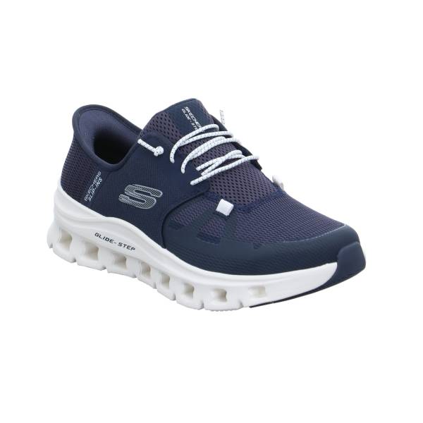 Bild 1 - SKECHERS Halbschuhe Sneaker Stoff Blau Synthetik