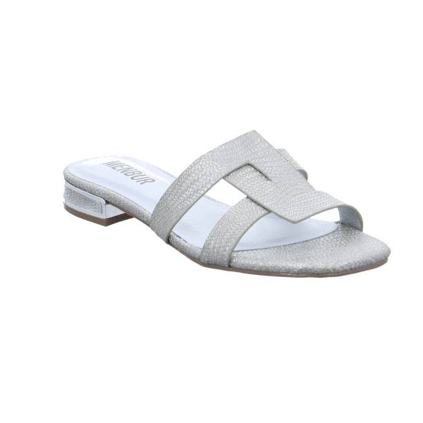 Bild 1 - MENBUR Pantolette Silber Textil