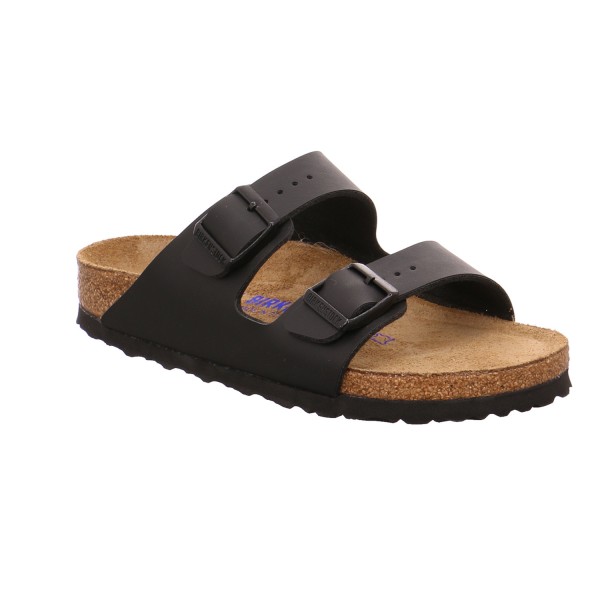 Bild 1 - BIRKENSTOCK Pantolette Schwarz Lederimitat