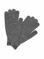 JACK & JONES Strickhandschuh Grau Textil