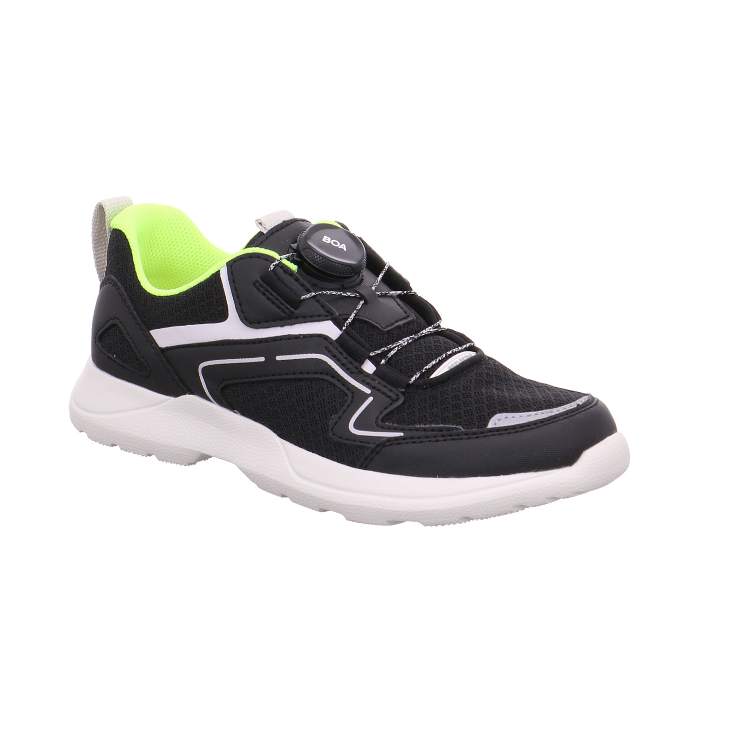 SUPERFIT Jungen-Halbschuh Binder Schwarz Textil Sneaker