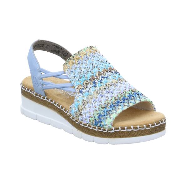 Bild 1 - RIEKER Sandalette Hellblau Lederimitat