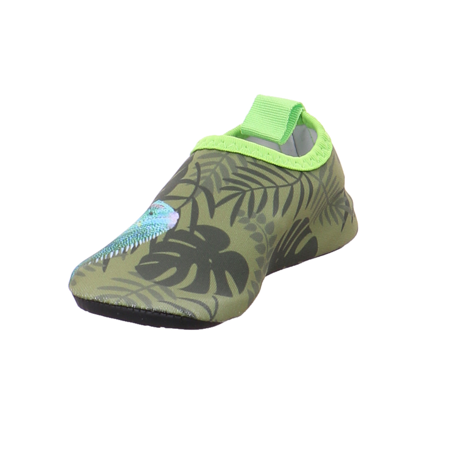 PLAYSHOES Kleinkinder-Sandale wasserfest Olive Textil Badeschuh YB8885