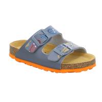 BIOLIFE Kinder-Pantolette Grau Lederimitat Unisex