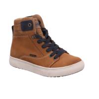 VADO Jungen-Winter-Bottine Braun Leder Winter-Sneaker high