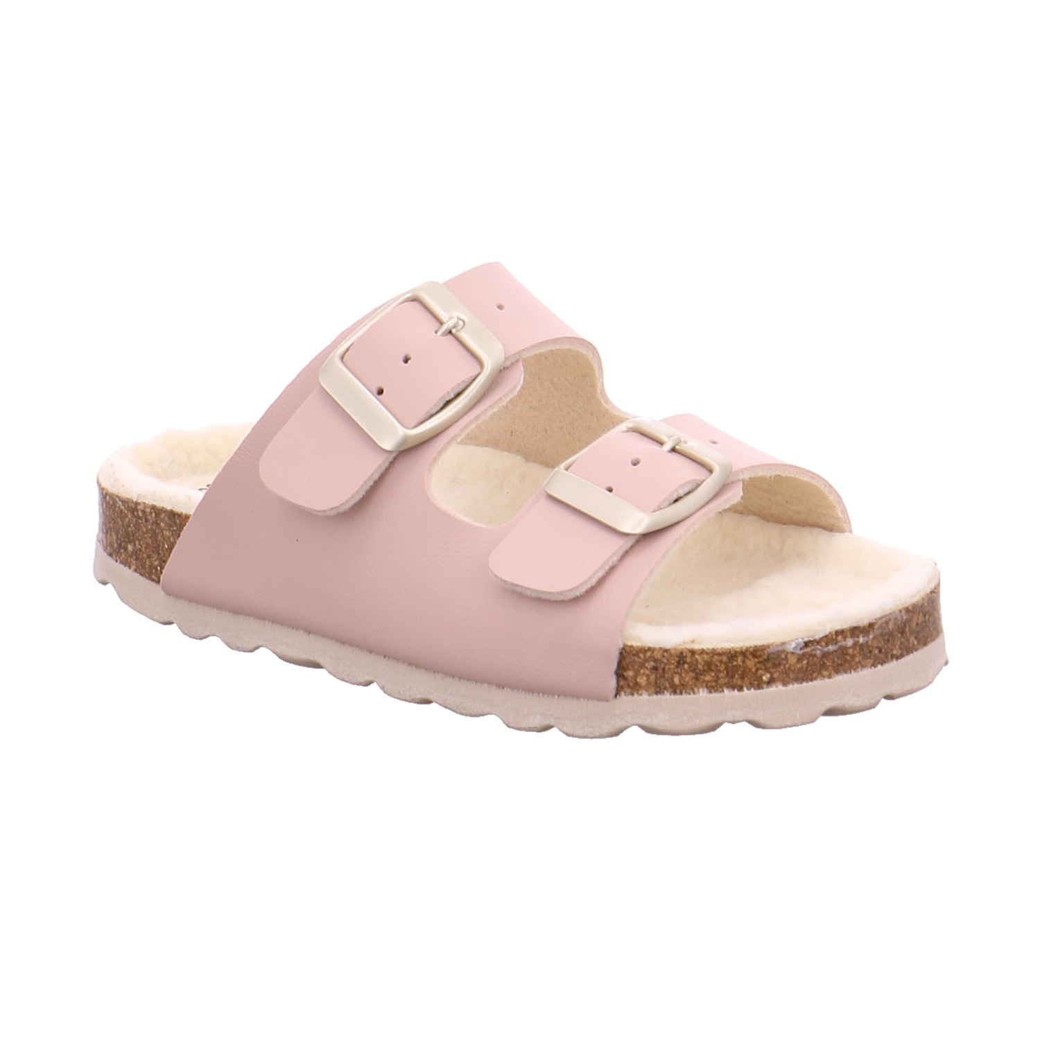 BIOLIFE Kinder-Pantolette Rosa Lederimitat Mädchen Hausschuh