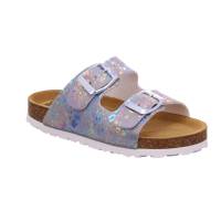 BIOLife Kinder-Pantolette Silber Lederimitat Unisex