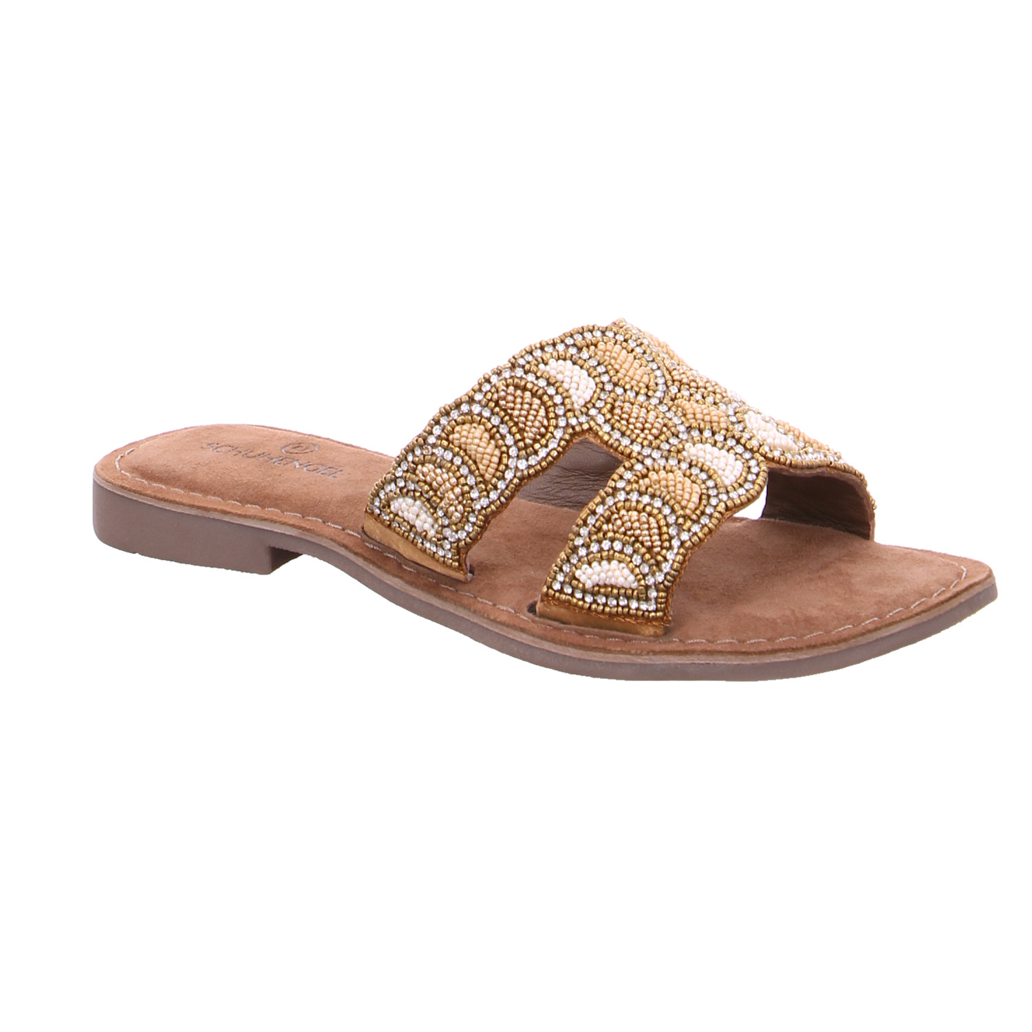SCHUHENGEL Pantolette Taupe Leder