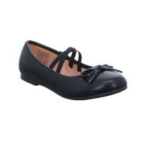 INDIGO Mädchen-Ballerina Schwarz Lederimitat Festlicher Schuh