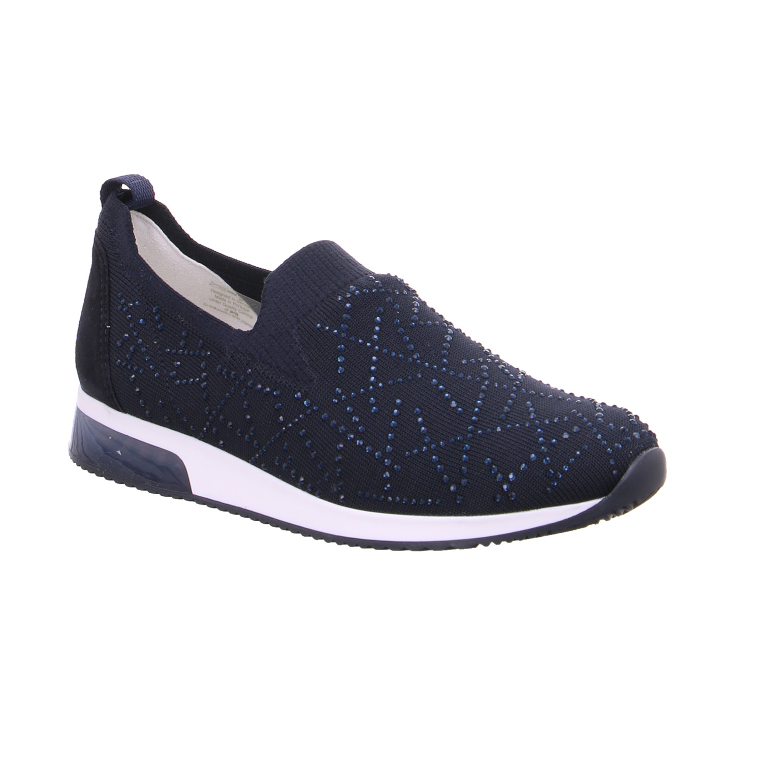 ARA Comfort-Slipper Blau Textil mit Wechselfussbett