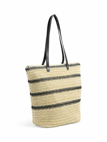 Bild 1 - PIECES Sommertasche Beige Recycelte Materialien Ja